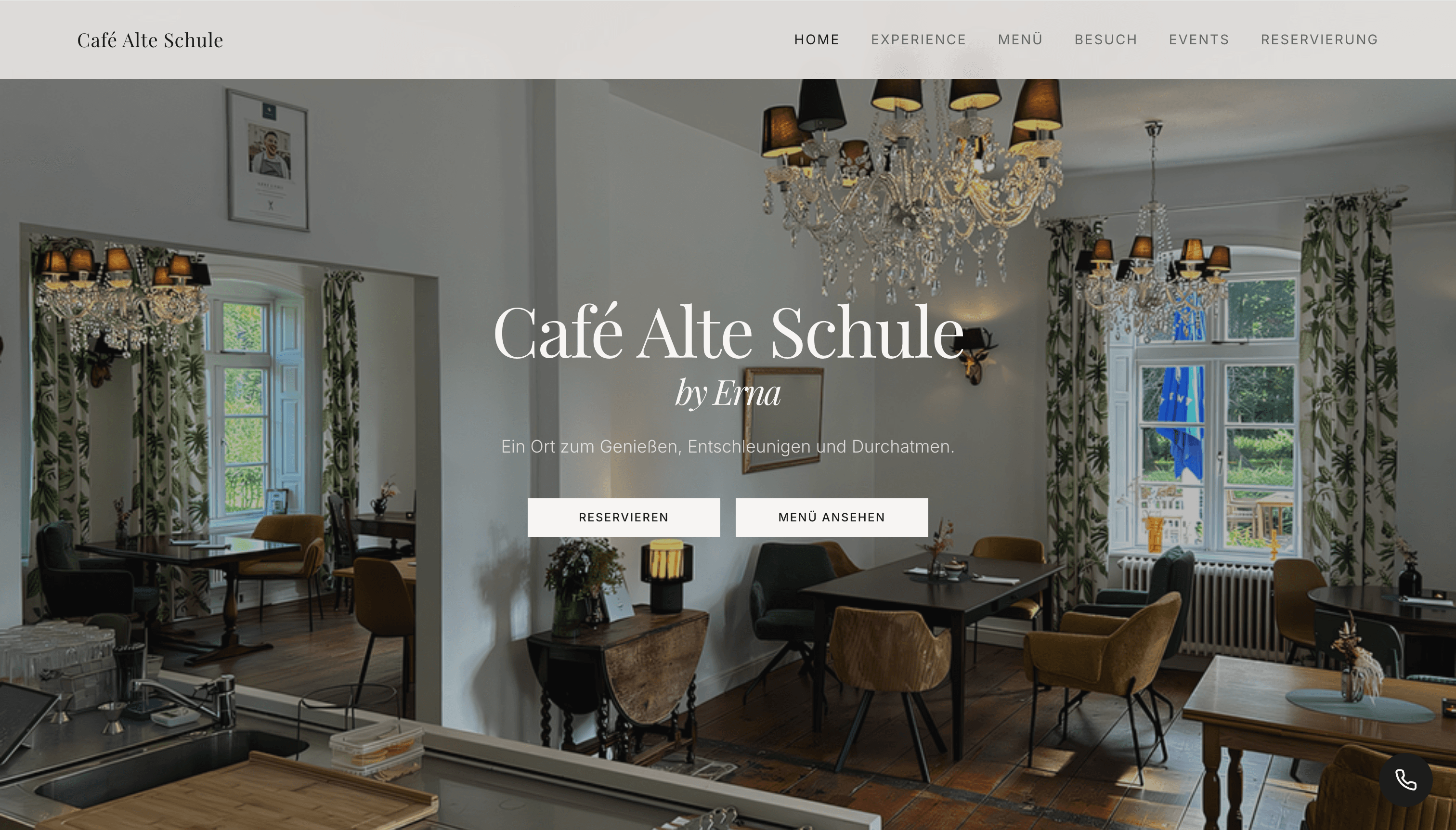 Café Alte Schule — Website und Reservierungssystem